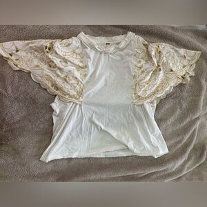 Embroidered Free People Top